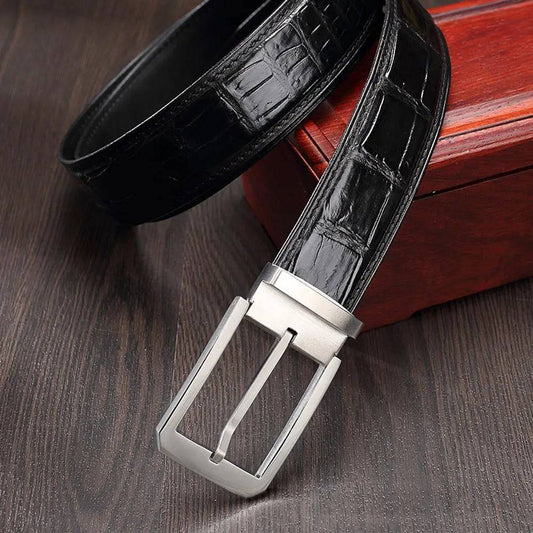 Cintura in pelle di pancia di coccodrillo 4250