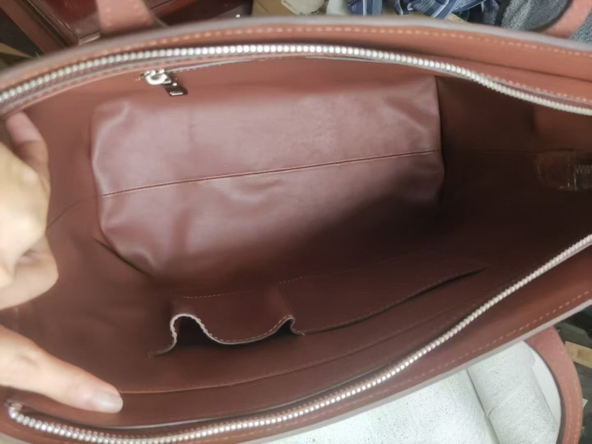Womens Genuine Crocodile Skin Leather Large Shopper Tote Bag