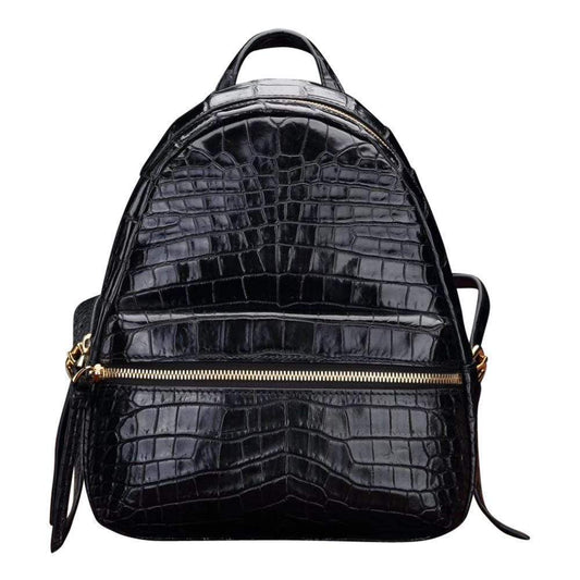 Women's Crocodile Belly Leather Mini Backpack | Rossieviren
