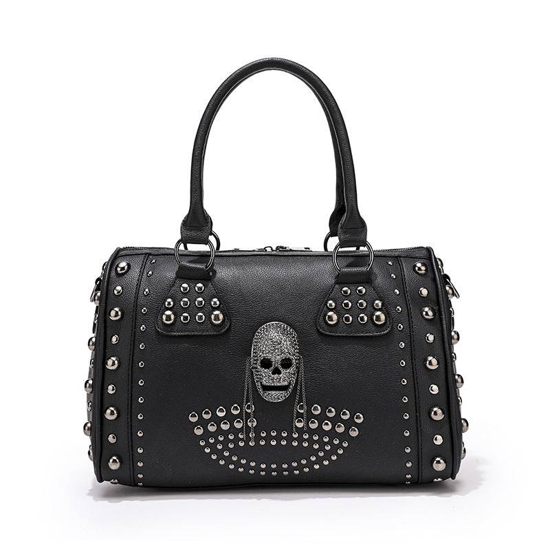 3D Crystal Skull Bag With Studded Satchels