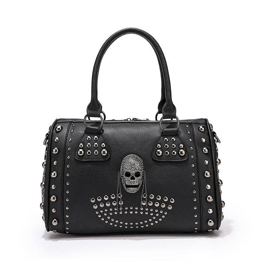 3D Crystal Skull Bag With Studded Satchels