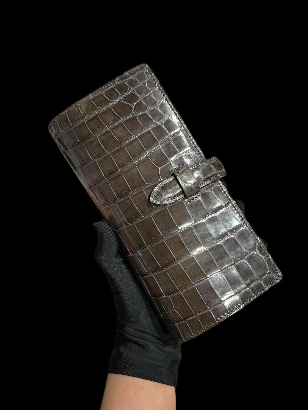 Genuine Crocodile Leather Cigar Bag