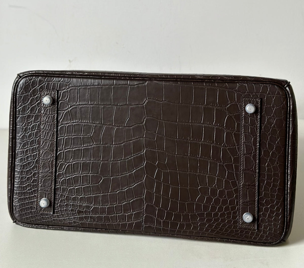 Preorder Genuine Nile Crocodile Skin Leather 45cm Oversized Padlock Business Handbags Office Bags