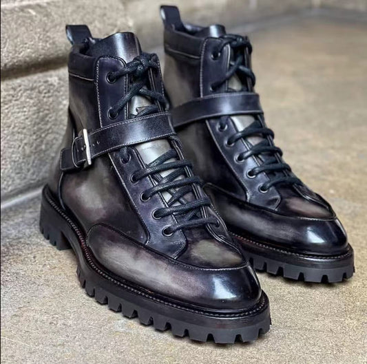 Preorder Shell Cordovan Leather Boot Black