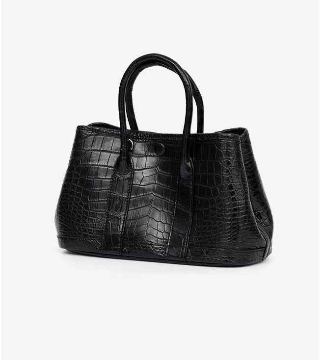Womens Genuine Crocodile Skin Leather Top Handle Bag Mini Bag