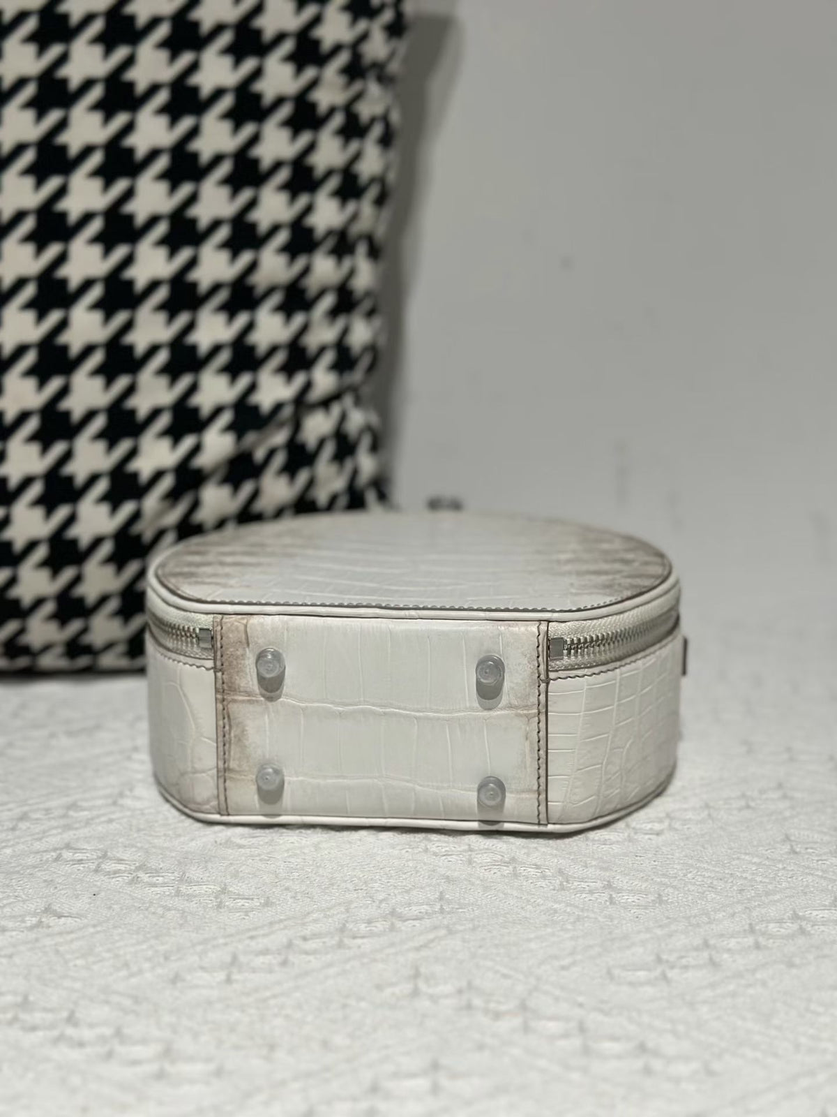 Crocodile Apple Bag , Himalaya White Crocodile Leather Round Circle Apple Bag