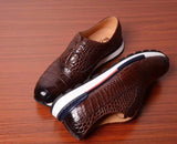 Casual Crocodile Shoes, Black Slip On Crocodile Sneakers