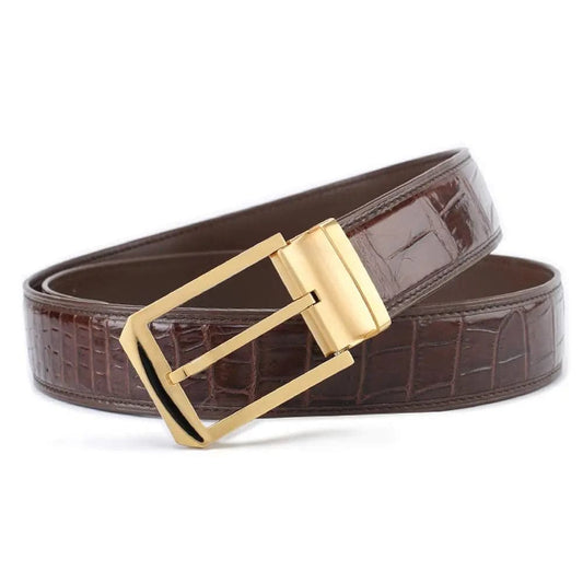 Cintura in pelle di pancia di coccodrillo 4250