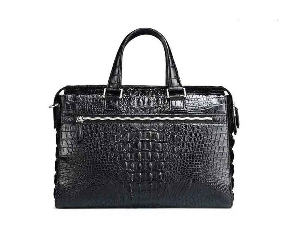 Genuine Crocodile Leather Laptop Briefcase Bag