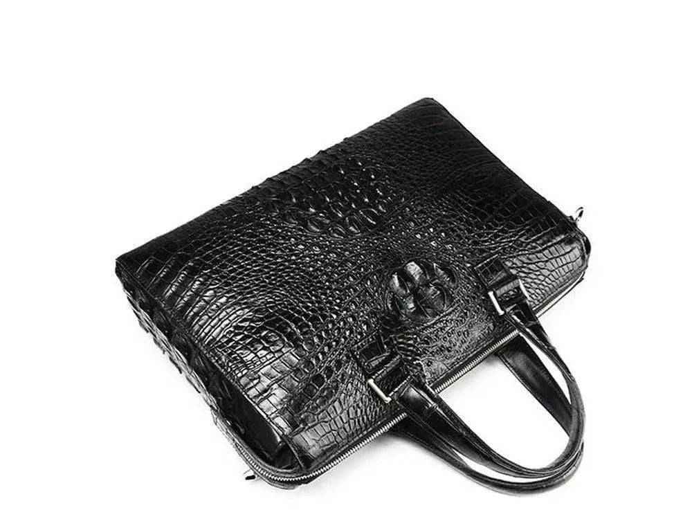 Genuine Crocodile Leather Laptop Briefcase Bag
