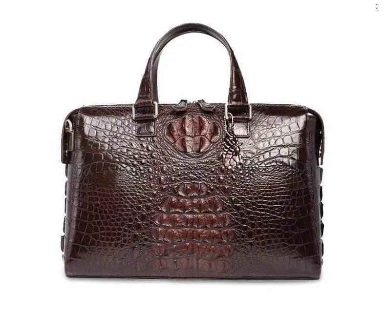 Genuine Crocodile Leather Laptop Briefcase Bag