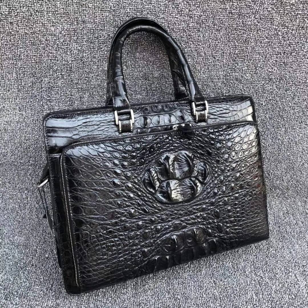 Genuine crocodile Leather Business Laptop Briefcase