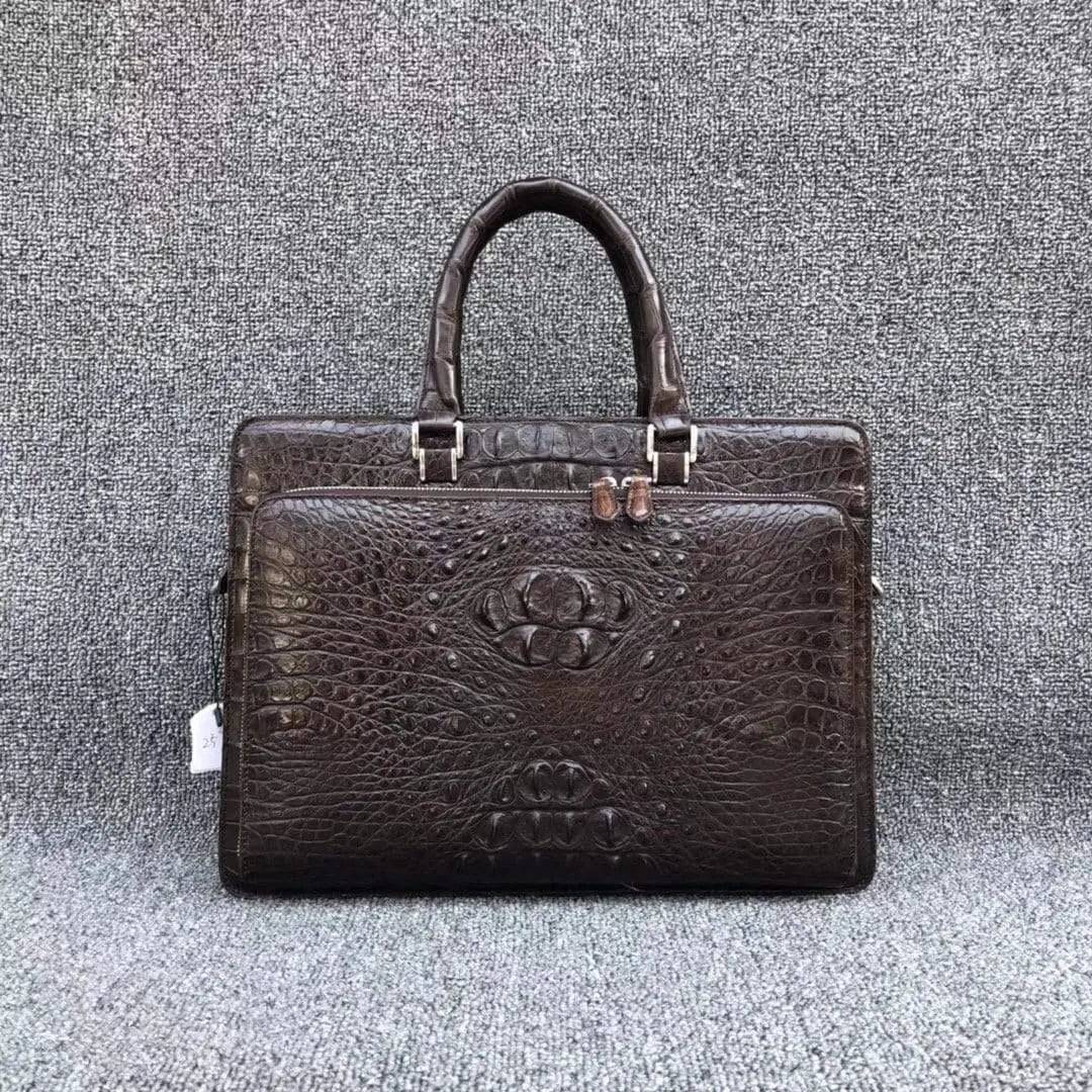 Genuine crocodile Leather Business Laptop Briefcase