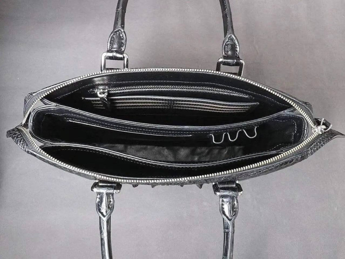 Genuine Crocodile Messenger Bag ,Crossbody Bag,Small Briefcase