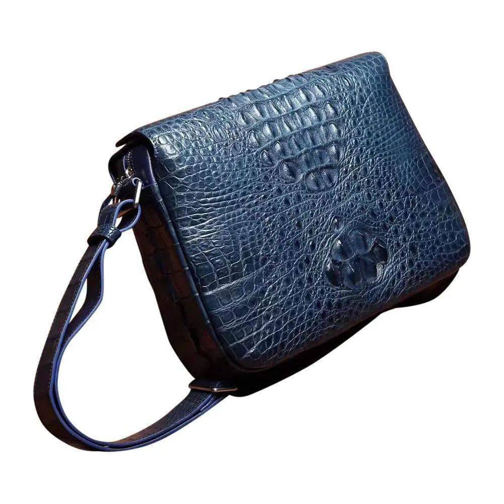 Genuine Crocodile Skin Leather Shoulder Messenger Cross body Bag