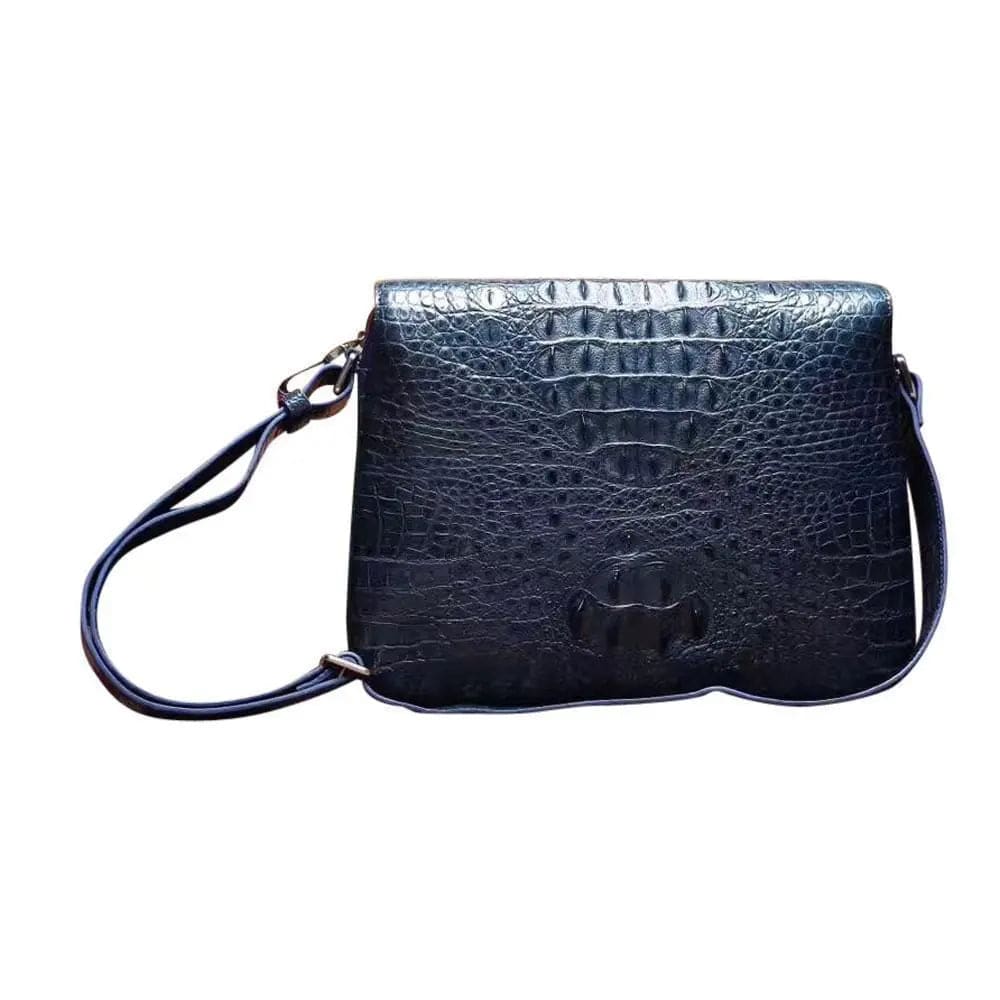 Genuine Crocodile Skin Leather Shoulder Messenger Cross body Bag