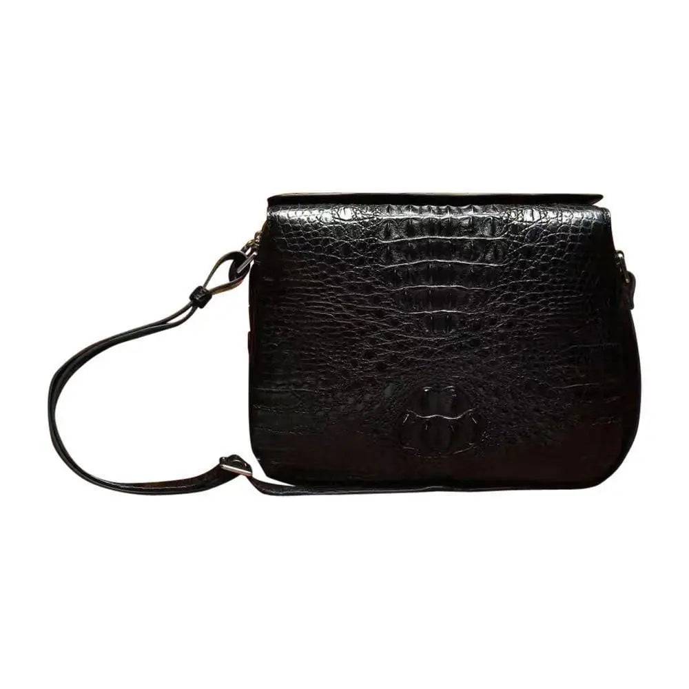 Genuine Crocodile Skin Leather Shoulder Messenger Cross body Bag