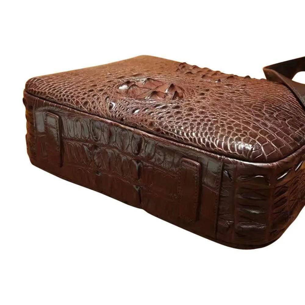 Genuine Crocodile Skin Leather Shoulder Messenger Cross body Bag