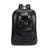 Hoody Hoodie  3D Skull Ghost Backpack Rivets Punk Travelling Rucksack Computer Bags