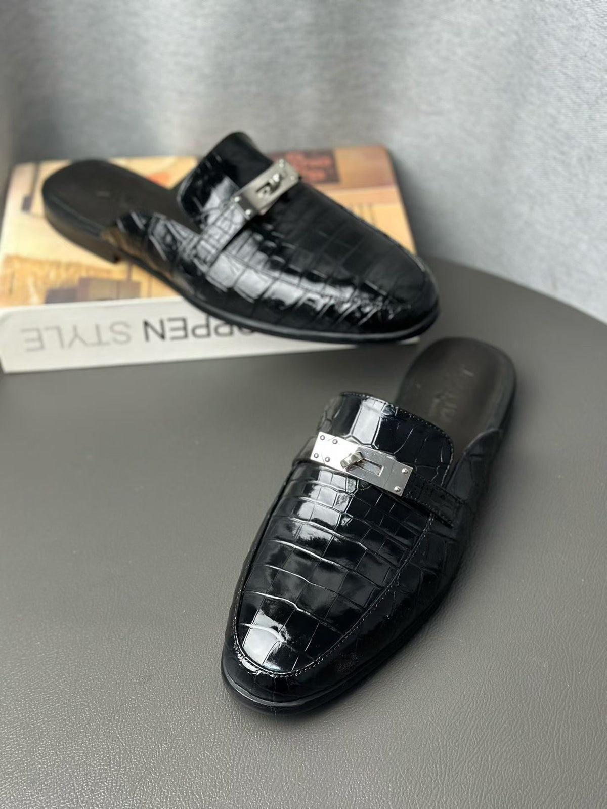 Crocodile Slippers Men's Crocodile Leather Slippers