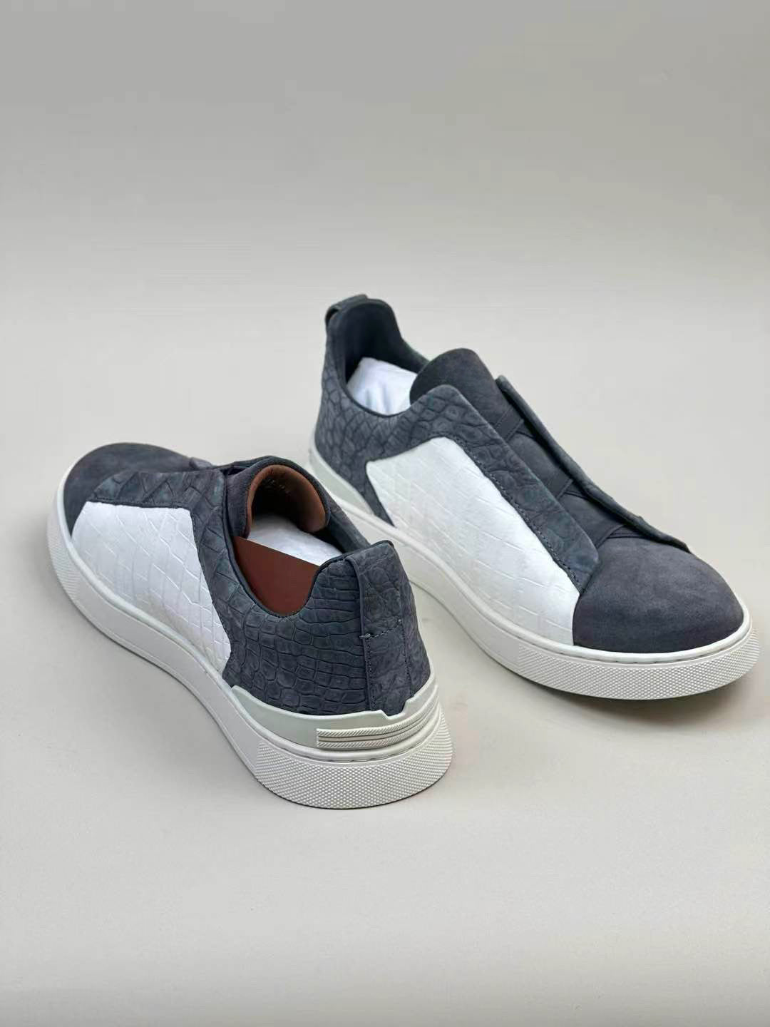 Crocodile Shoes, Men's Multi-Leathe Business Slip-On Loafer Flat Shoes