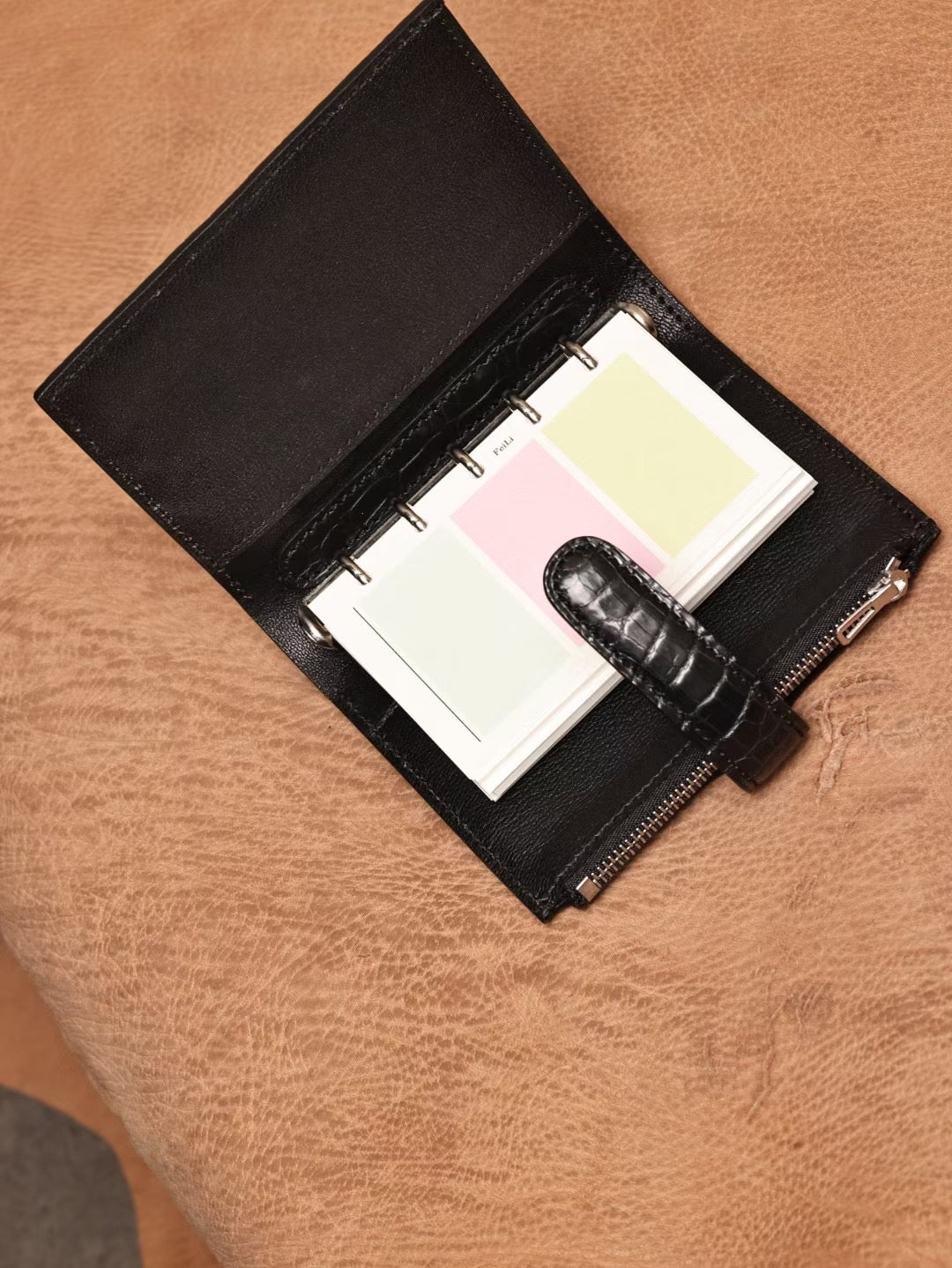 Genuine Crocodile Leather Binder Notebook