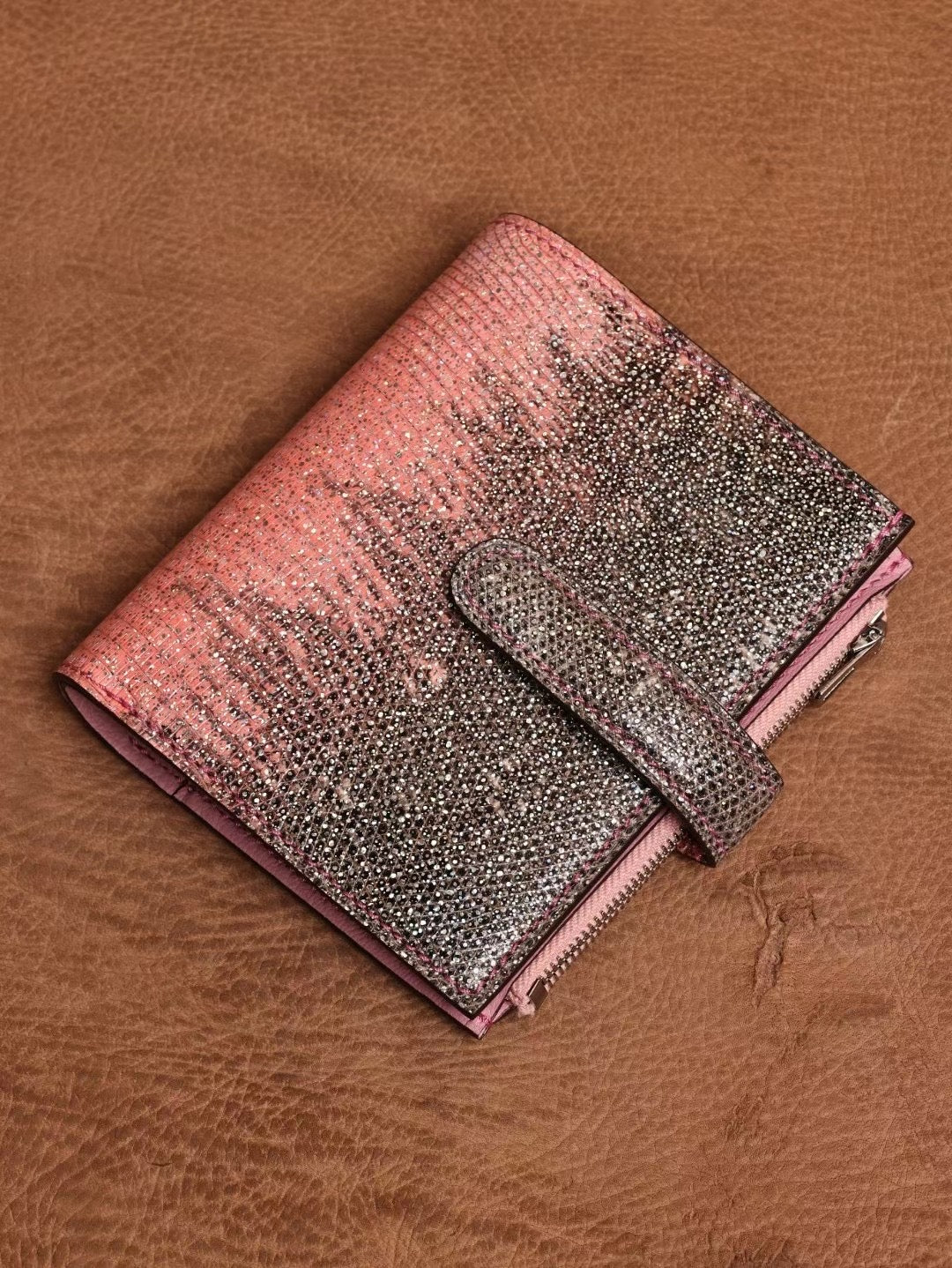 Genuine Lizard Skin Leather Binder Notebook