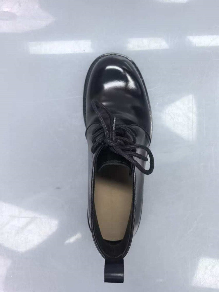 Genuine Shell Cordovan Leather Short Lace Up Martin Boots