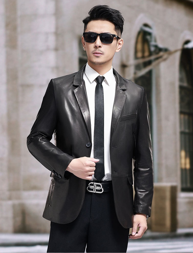 Black Leather Blazer