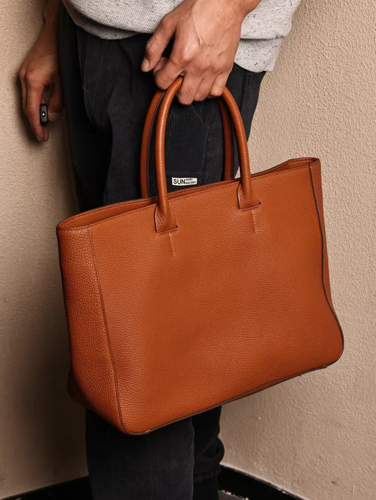 Borsa tote grande in pelle da portare a tracolla