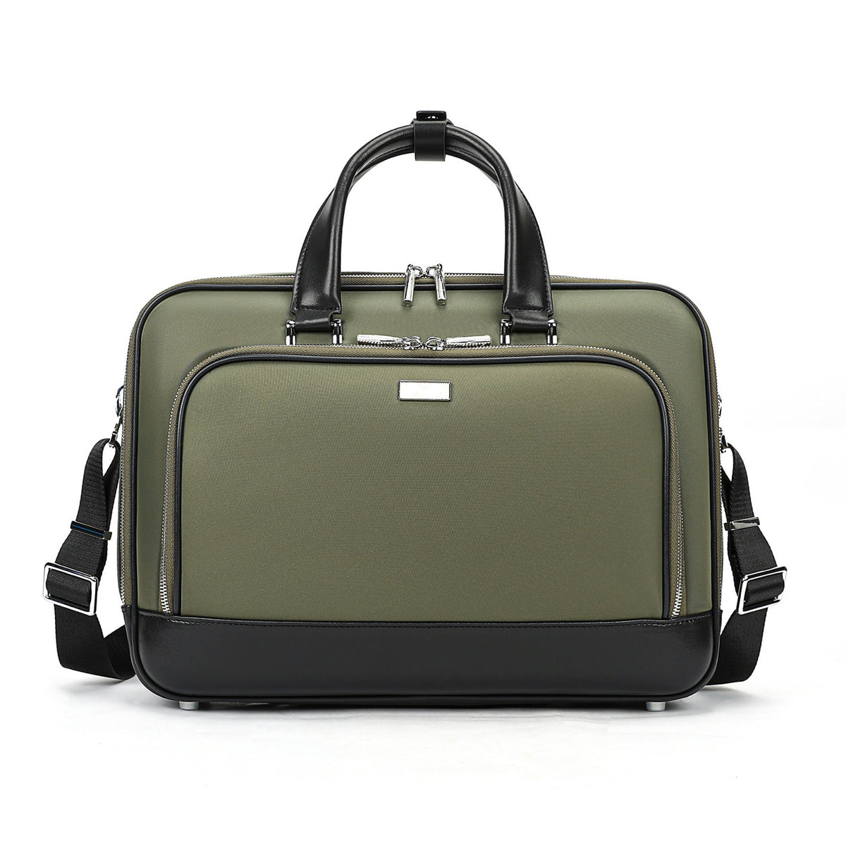 Unisex Vintage Genuine Calfskin Leather Check-In Carry On Universal Wheel 20 Inch Travelling Trolley Luggage Business Trolley Bag With Briefcase