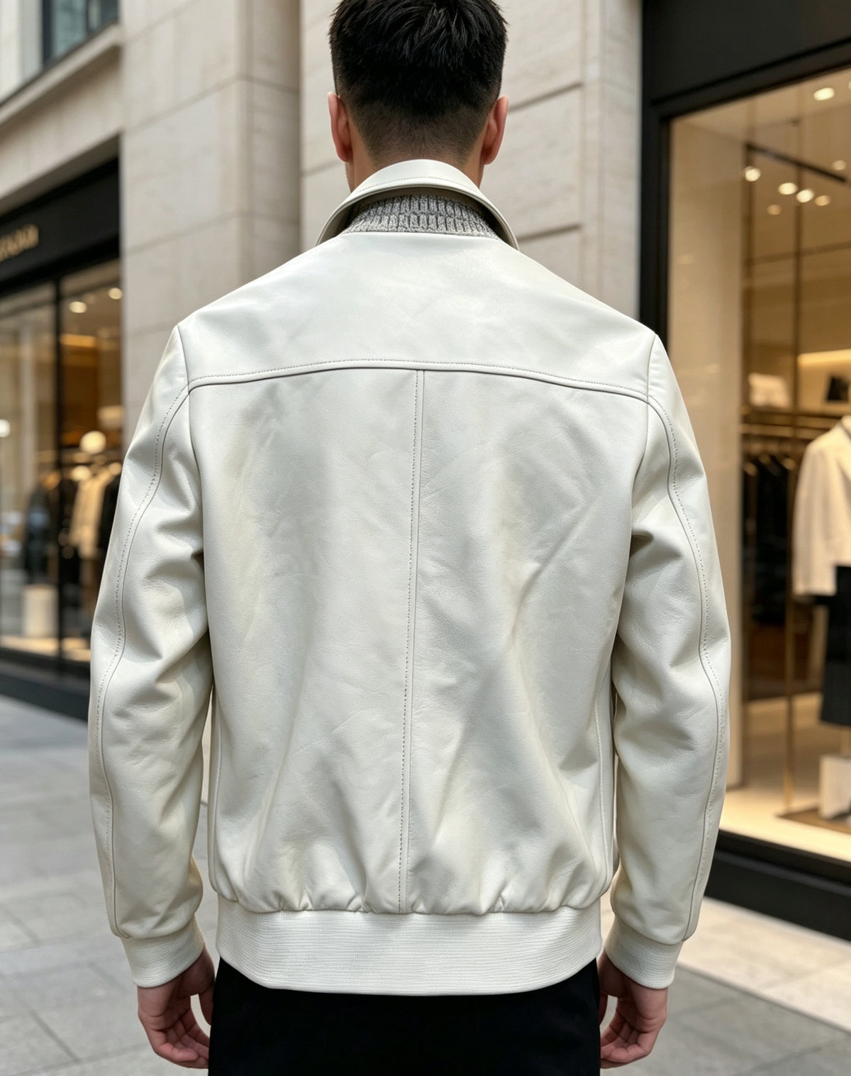 Himalayan Crocodile & Lamhbskin Leather Jacket