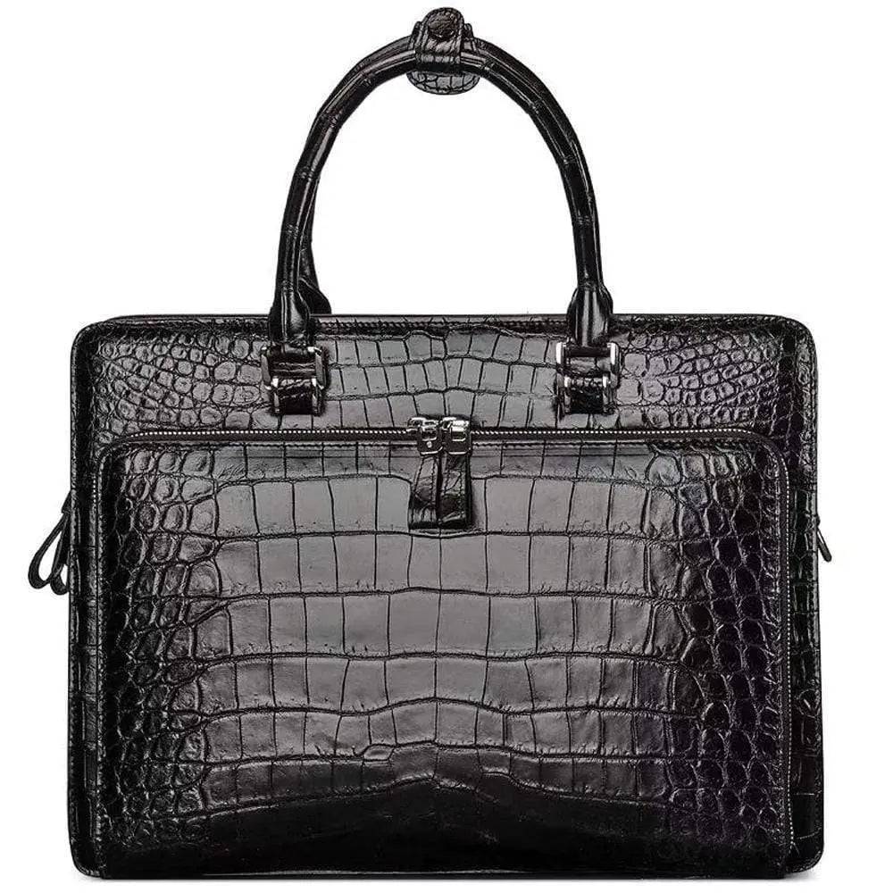 Men Briefcase Crocodile Leather Handbag Mens Briefcases for Laptop Messenger Mens Business Bag