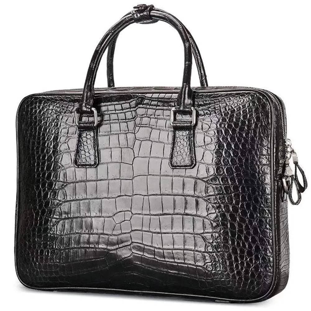 Men Briefcase Crocodile Leather Handbag Mens Briefcases for Laptop Messenger Mens Business Bag