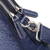 Men's Crocodile  Leather Laptop Bags Briefcase Blue