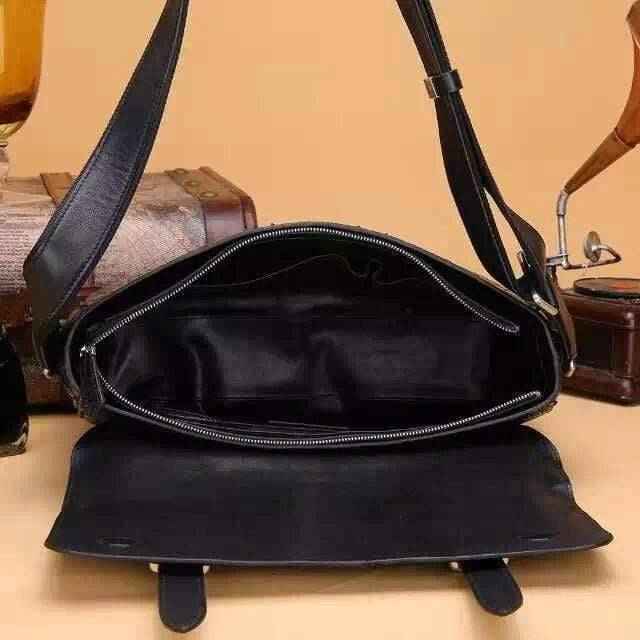 Mens Genuine Crocodile Laptop Bag Messenger Bag Briefcase