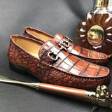 Exotic Genuine Crocodile Belly Loafers Dress Shoes
