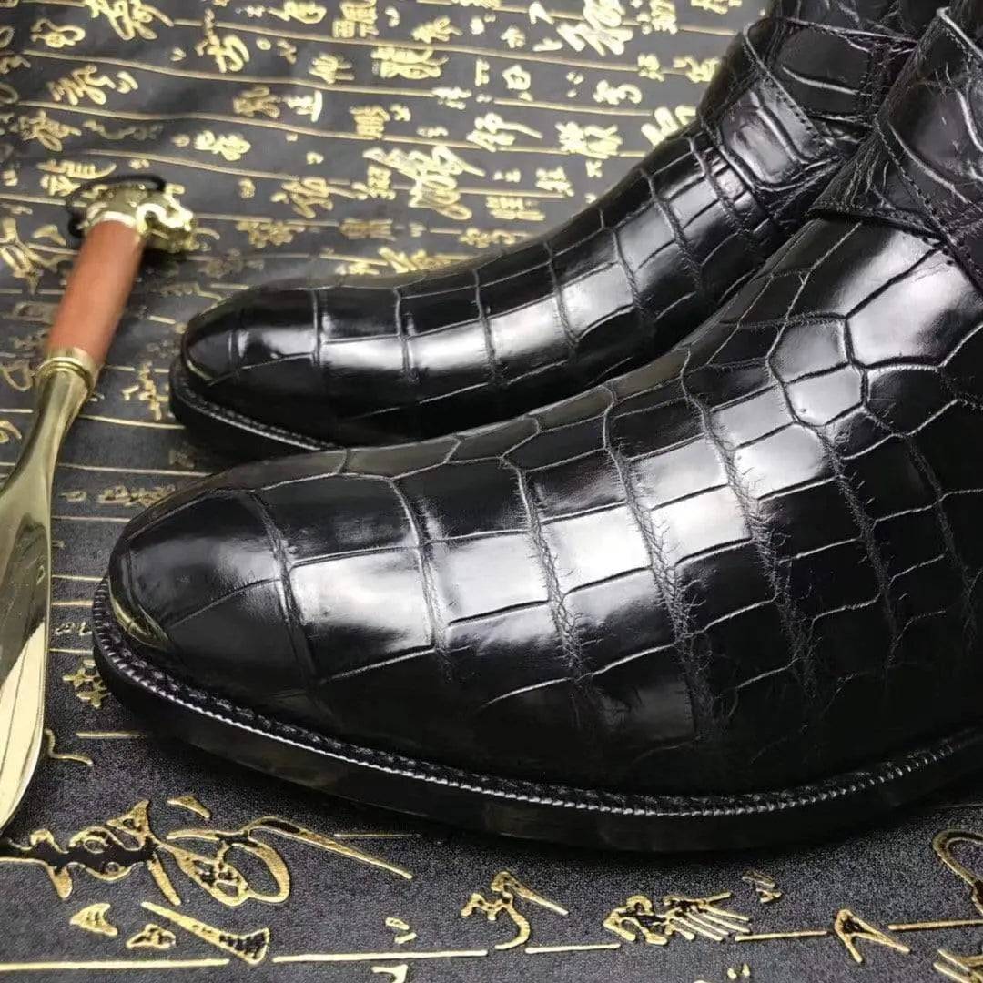 Crocodile Shoes Mens Genuine Crocodile Leather Troy Boot