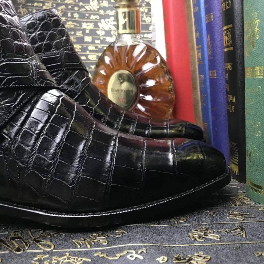Crocodile Shoes Mens Genuine Crocodile Leather Troy Boot