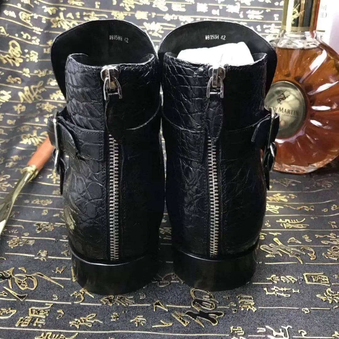 Crocodile Shoes Mens Genuine Crocodile Leather Troy Boot