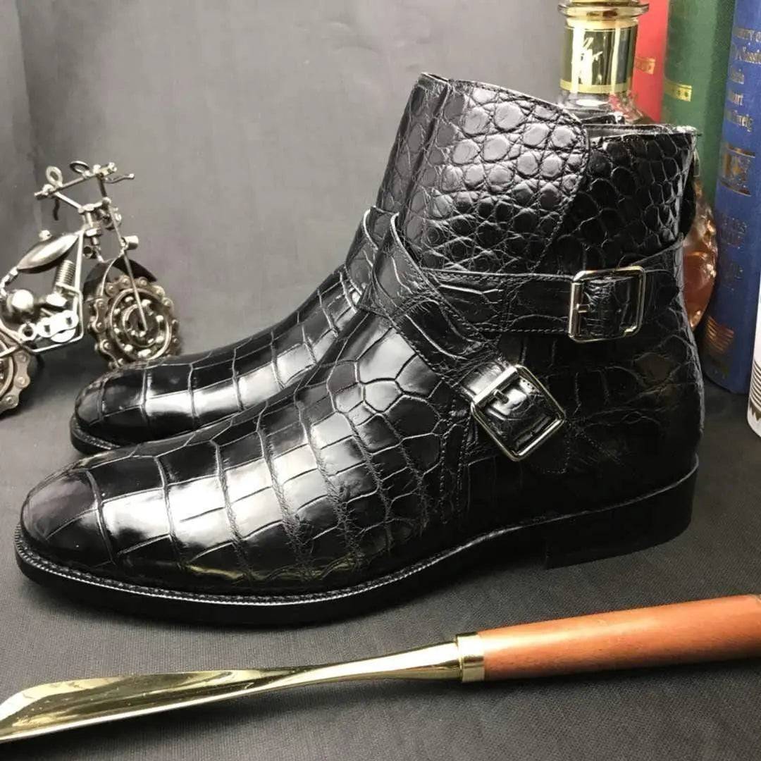 Crocodile Shoes Mens Genuine Crocodile Leather Troy Boot