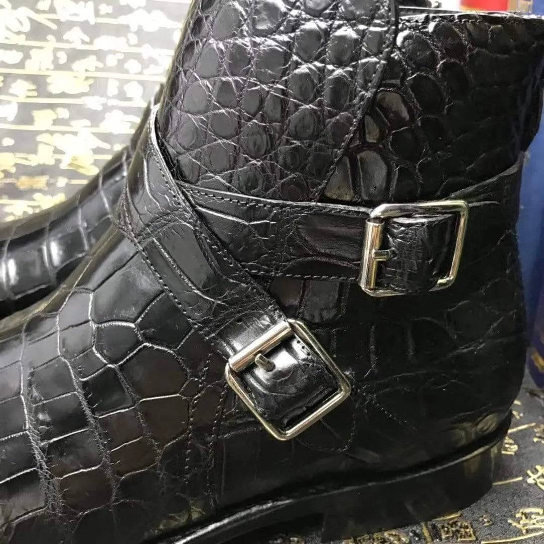 Crocodile Shoes Mens Genuine Crocodile Leather Troy Boot