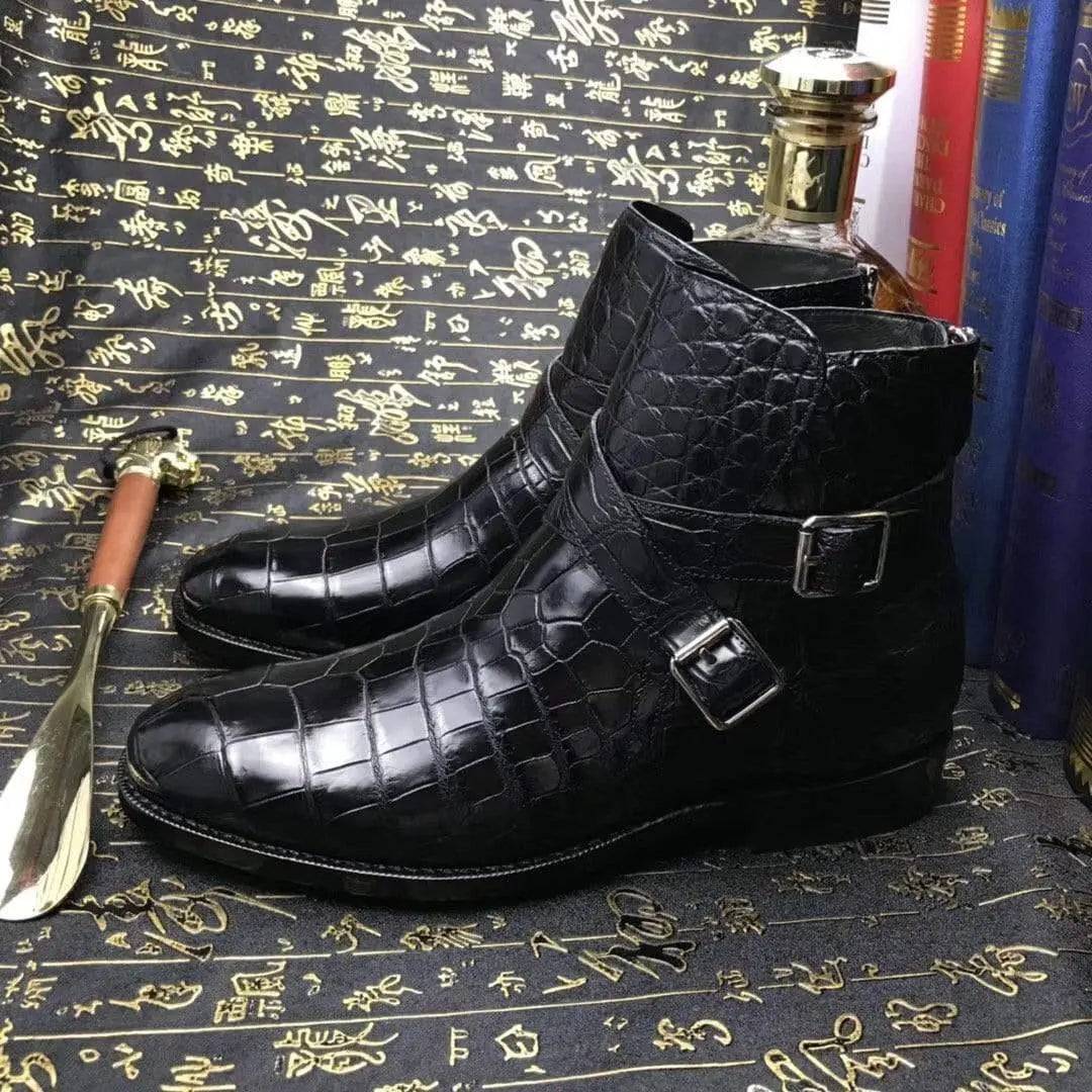 Crocodile Shoes Mens Genuine Crocodile Leather Troy Boot