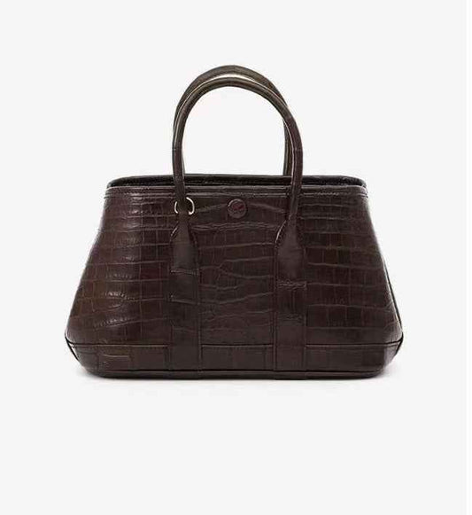 Womens Genuine Crocodile Skin Leather Top Handle Bag Mini Bag