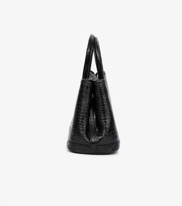 Womens Genuine Crocodile Skin Leather Top Handle Bag Mini Bag