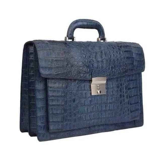 Rossie Viren Valigetta attaché da uomo e custodia per laptop in pelle effetto coccodrillo