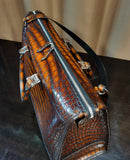 Vintage Crocodile Leather Jumbo Travel Duffle Bags Rossie Viren