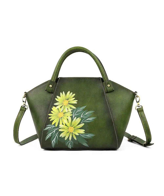 Rossie Viren Women's Vintage Leather Dumpling Tote Shoulder Cross Body Bag