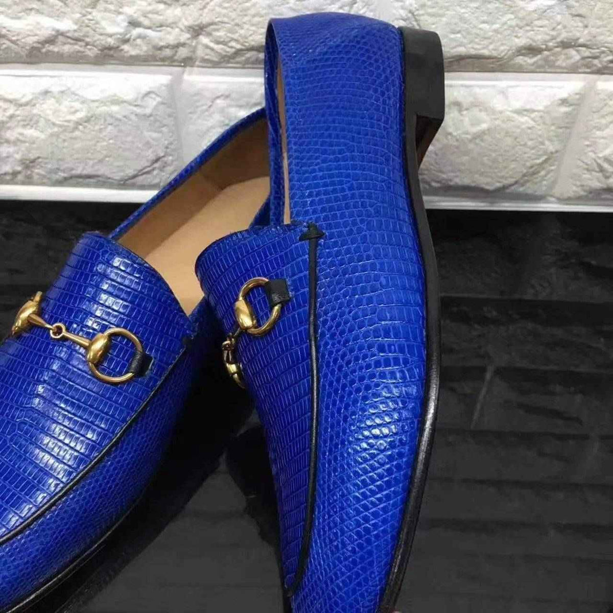 Crocodile Shoes Unisex Lizard Leather Casual Dress Slip-On Loafer Shoes
