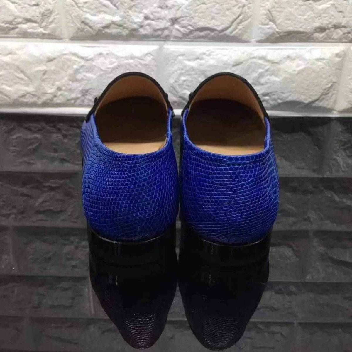 Crocodile Shoes Unisex Lizard Leather Casual Dress Slip-On Loafer Shoes